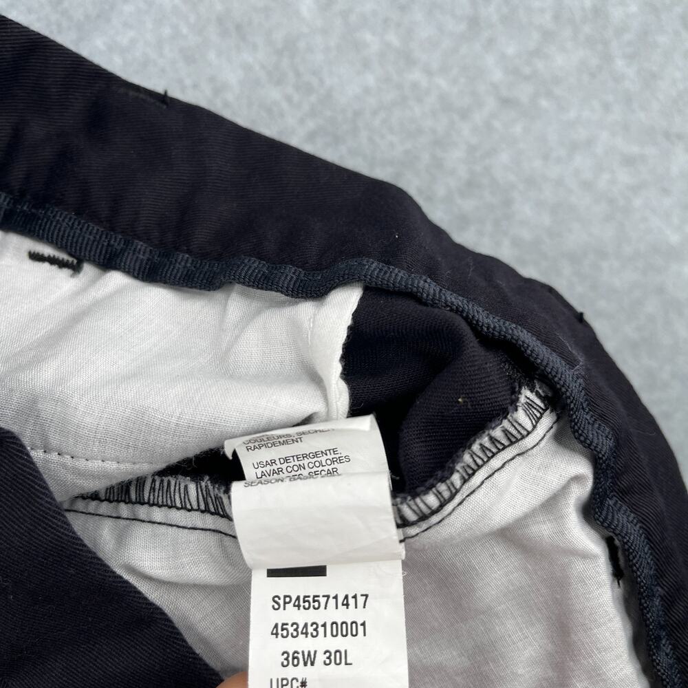 IZOD American Chino Pants Mens Size 36x30 Black casual Straight Classic - Picture 9 of 12